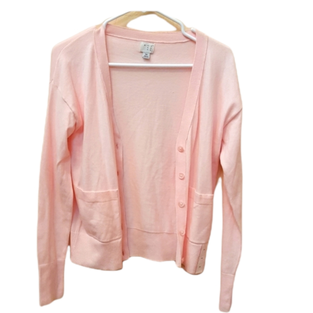 A New Day Light Pink Half Button Cardigan